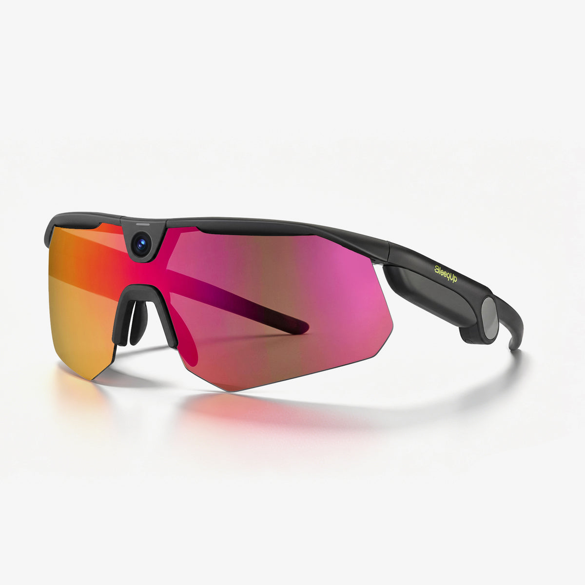 Sports glasses with camera - BleeqUp Ranger side view with temple button